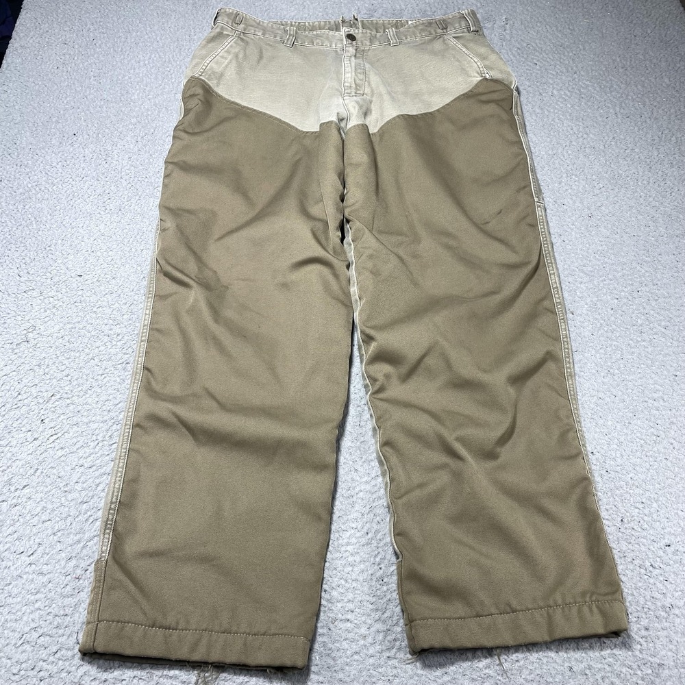 Columbia Pants Mens 38x30 Beige Canvas Double‎ Front Workwear Outdoor Hunting